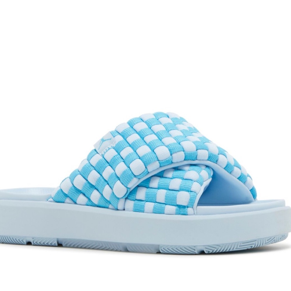Jordan Sophia Slide Light Blue and White